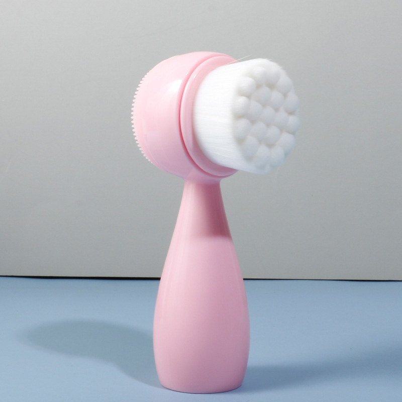 [Hàng mới về] Cọ Rửa Mặt Thủ Công Đầu Silicone Mềm Mại Làm Sạch Sâu