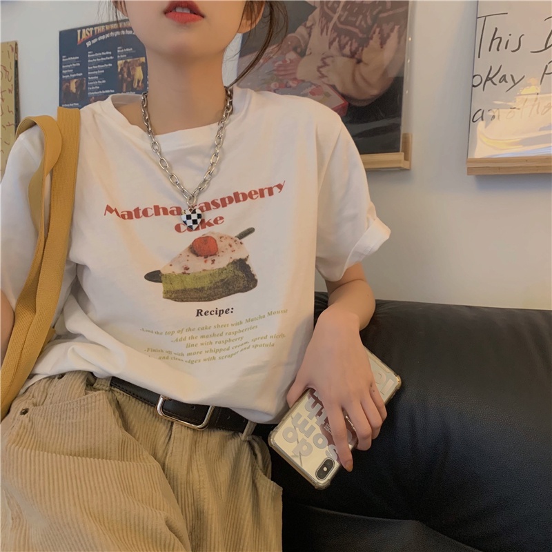 Áo Thun Tay Ngắn Chất Liệu Cotton Thoáng Khí In Hình 49100 Thời Trang