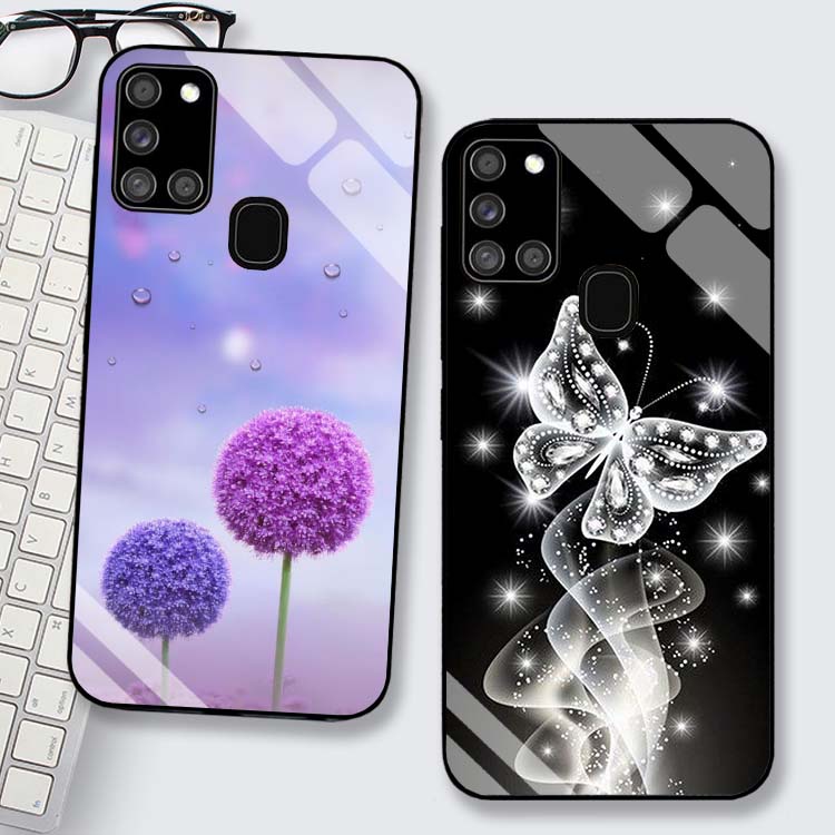 Ốp Lưng SAMSUNG A21s, A31, M31, M21, M30s Lưng kính cường lực Sang Trọng, Sáng Bóng