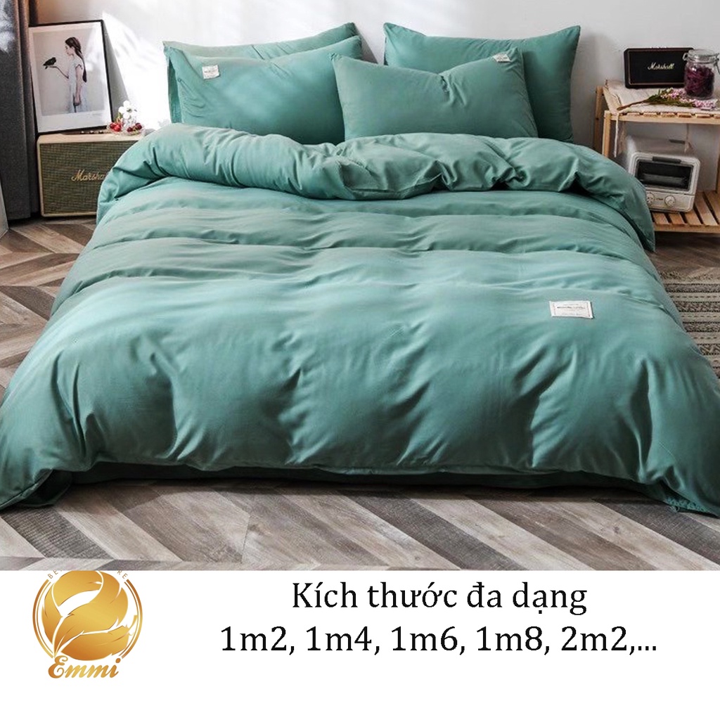 Bộ Chăn Ga Gối Cotton TC Emmibedding store cao cấp - Xan ngọc full giá tốt