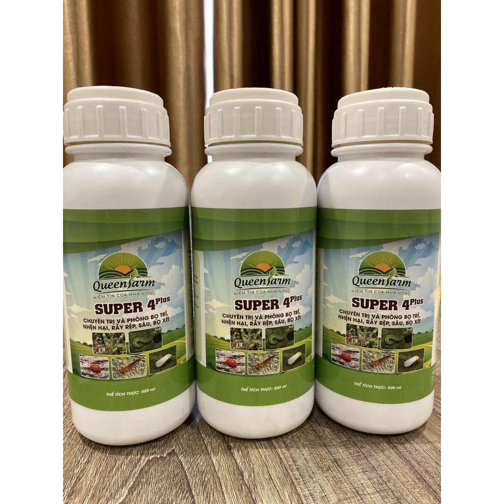 Chế phẩm sinh học SUPER4 PLUS CHUYÊN TRỊ VÀ PHÒNG BỌ TRĨ, NHỆN HẠI, RẦY RỆP, SÂU