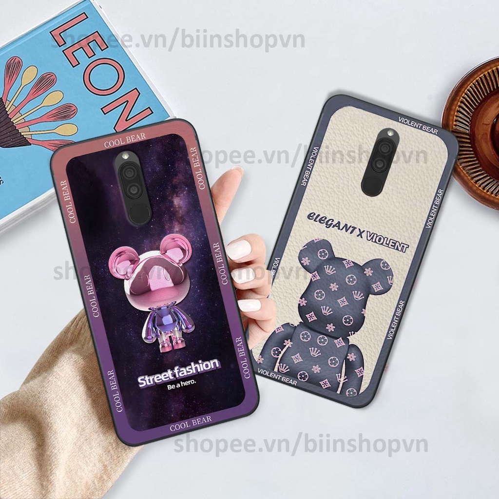 Ốp Xiaomi Redmi 8 hình gấu bear brick đẹp độc lạ, thời trang, cá tính