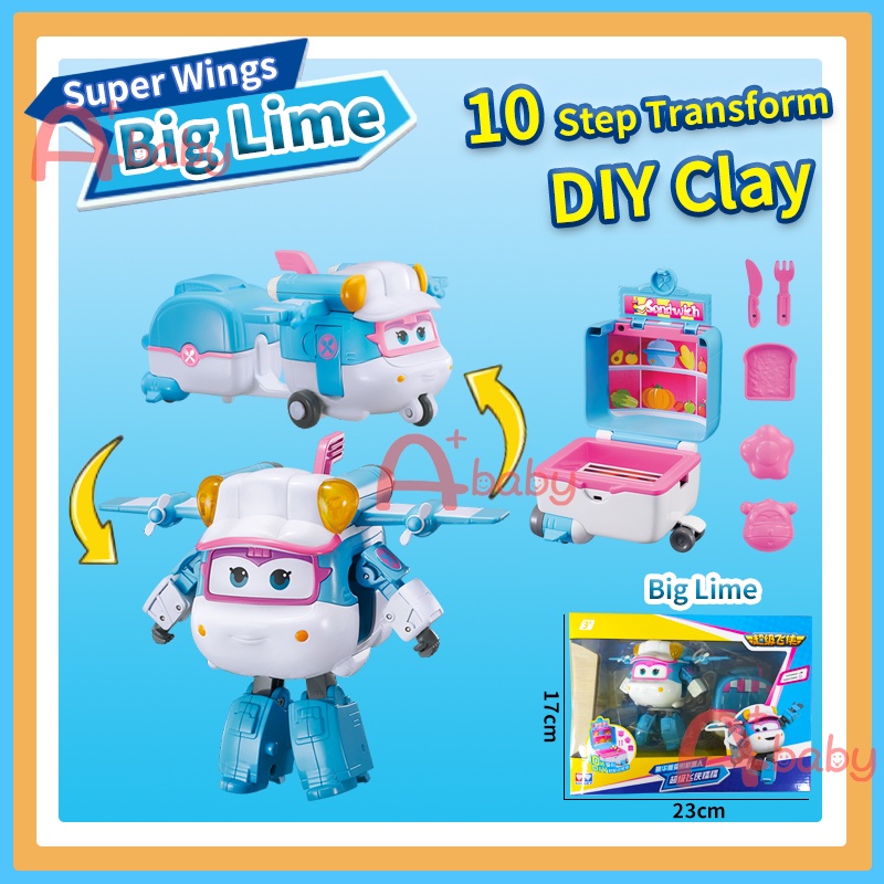Super Wings 11 Đồ chơi robot biến hình thành lime/ tony/ tino cho bé