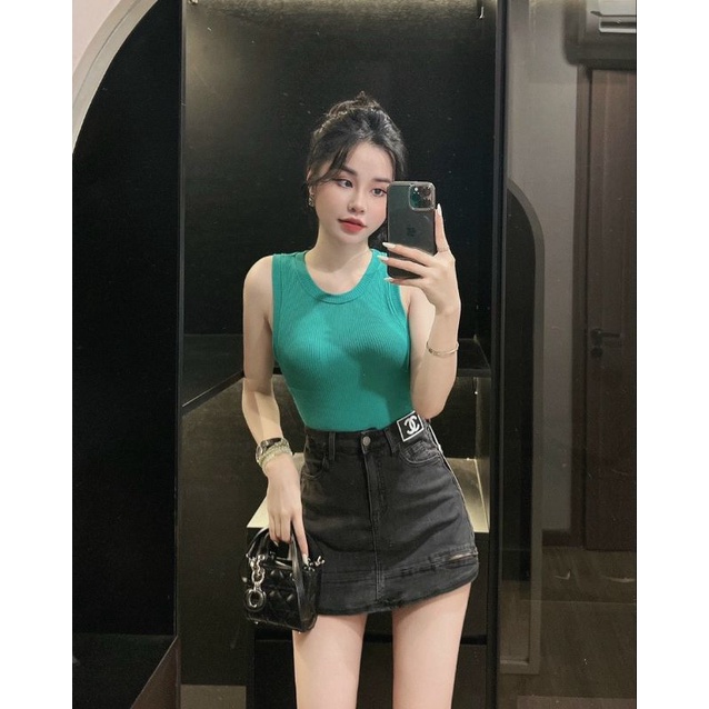 Áo ba lỗ tăm viền ôm body