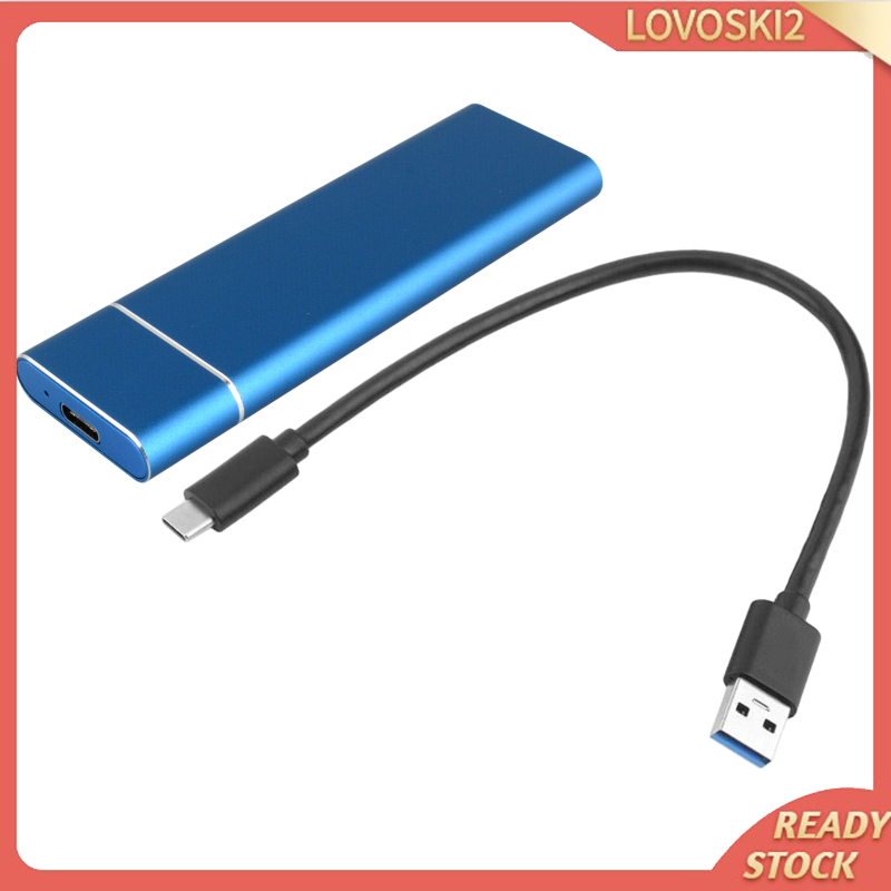 [LOVOSKI2]Aluminum Alloy Type-C 2TB M.2 NGFF SSD PCIE Portable USB 3.1 Gen 1 6Gbps External Solid State Drive Up to 1000 MB/s