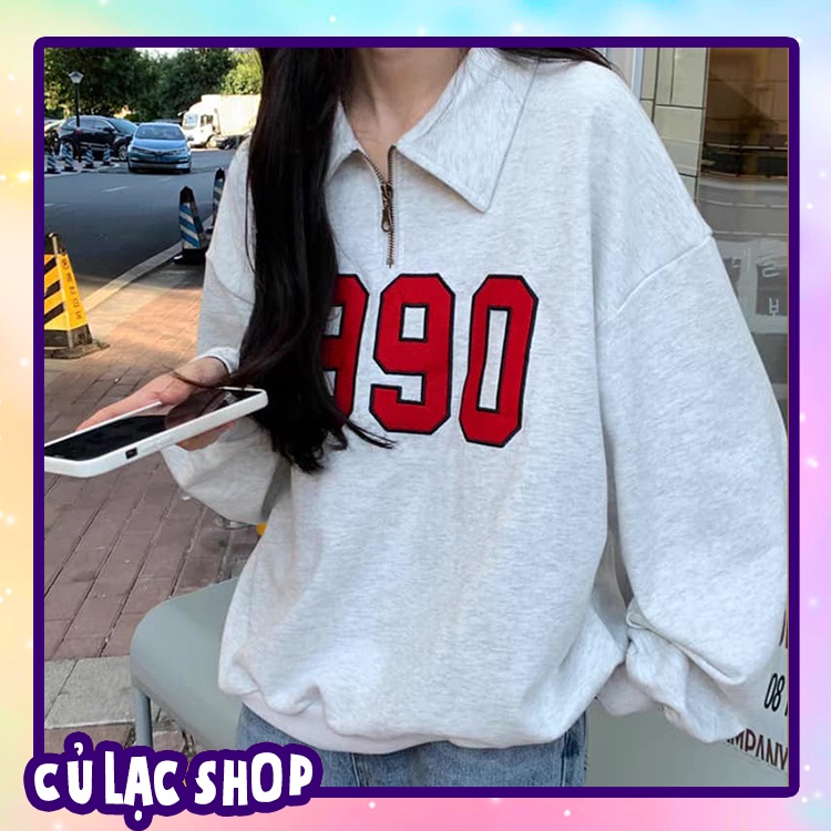 [CÓ VIDEO SP THẬT] Áo Sweater cổ Polo chất nỉ bông mềm mịn 1990 STPL1990