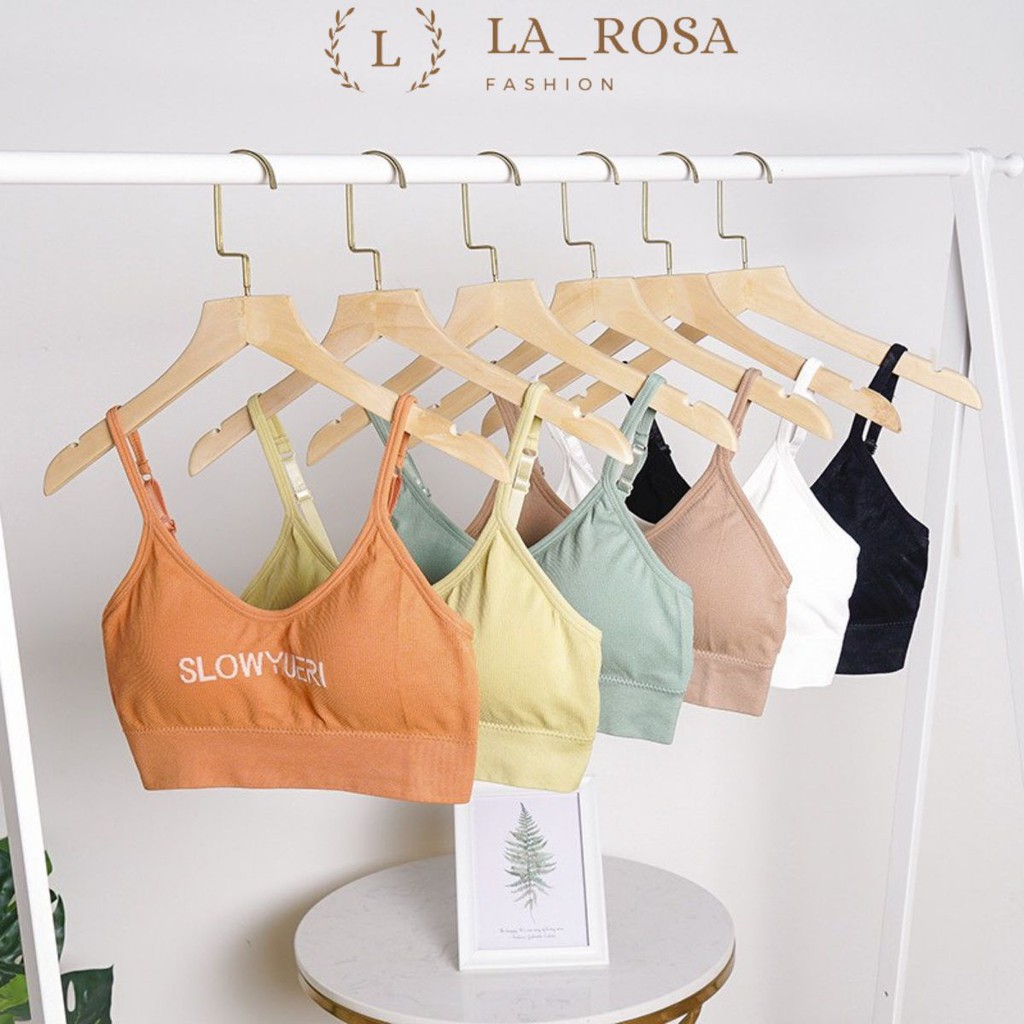 Áo Bra 2 Dây Len Tăm 🎀FREESHIP🎀 Bra Cotton - Áo Ngực Không Gọng Mút mỏng LAROSA 7701