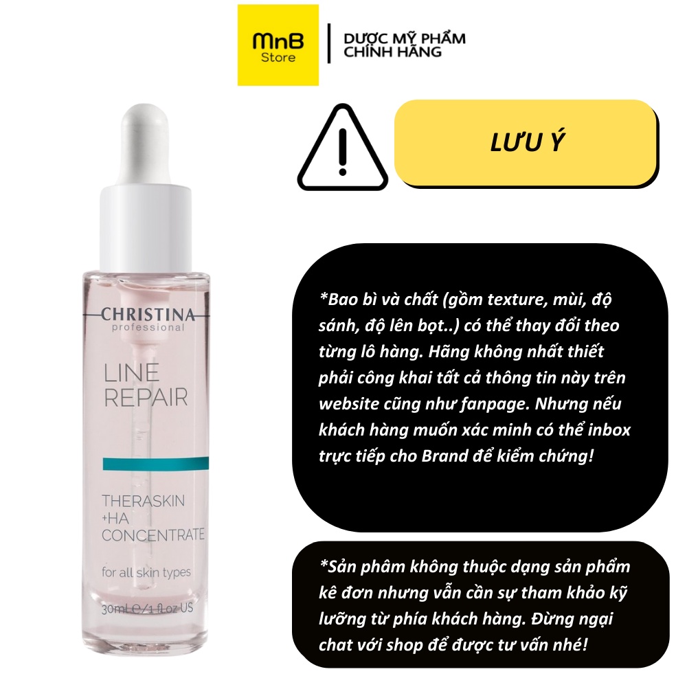 Tinh chất Christina Line Hydra Repair - Theraskin + HA Concentrate cấp nước, giữ nước và trẻ hóa làn da 30ml