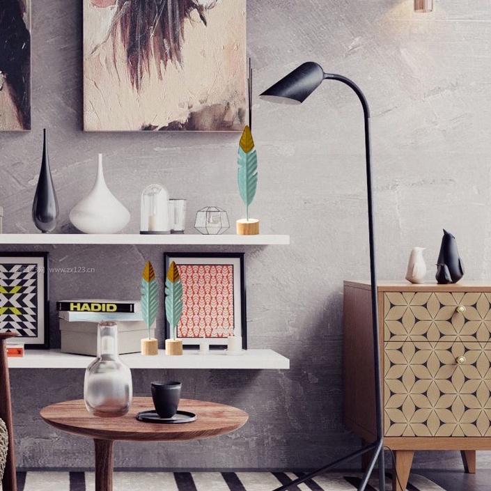 Lông chim decor bàn làm việc, kệ, tủ,phòng khách