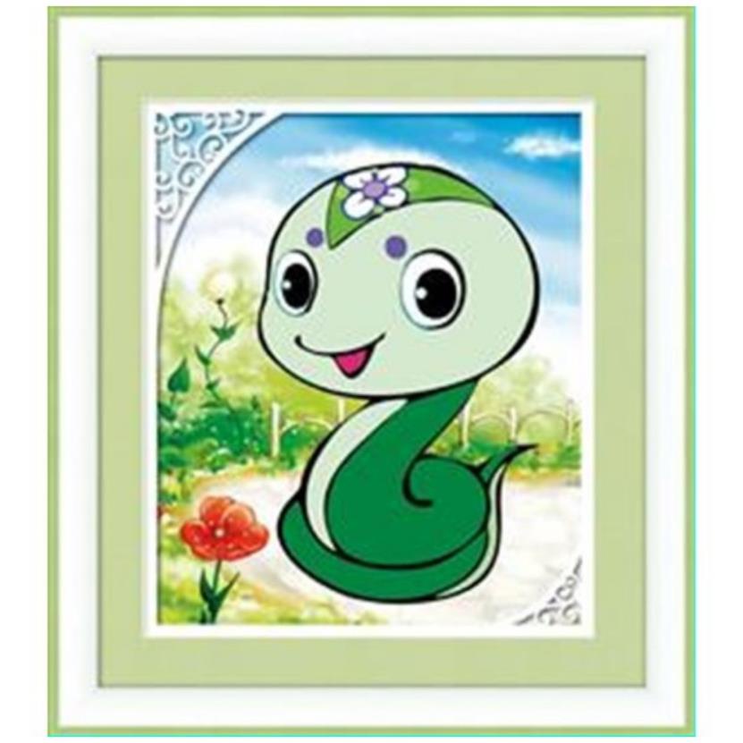 Tranh đính đá CON RẮN (ĐÁ ABC Cao cấp). Kích Thước: 30cm x 36cm