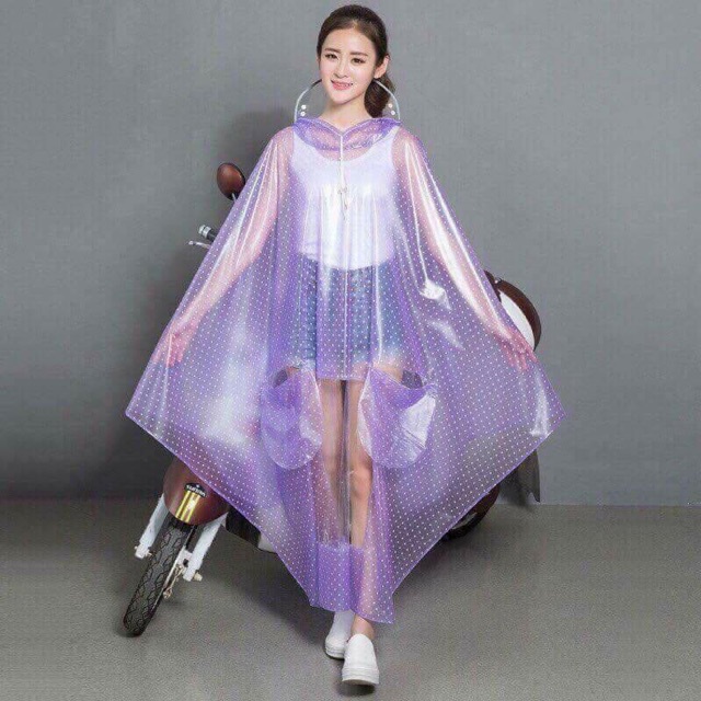 Áo mưa trắng trong 1 người và 2 người siêu dai đẹp