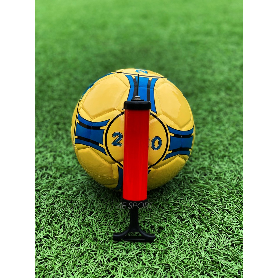 Đồ bơm banh da cầm tay mini, xy lanh đẩy bằng kim loại, kèm kim bơm sử dụng trong bóng đá, bóng rỗ, bóng chuyền