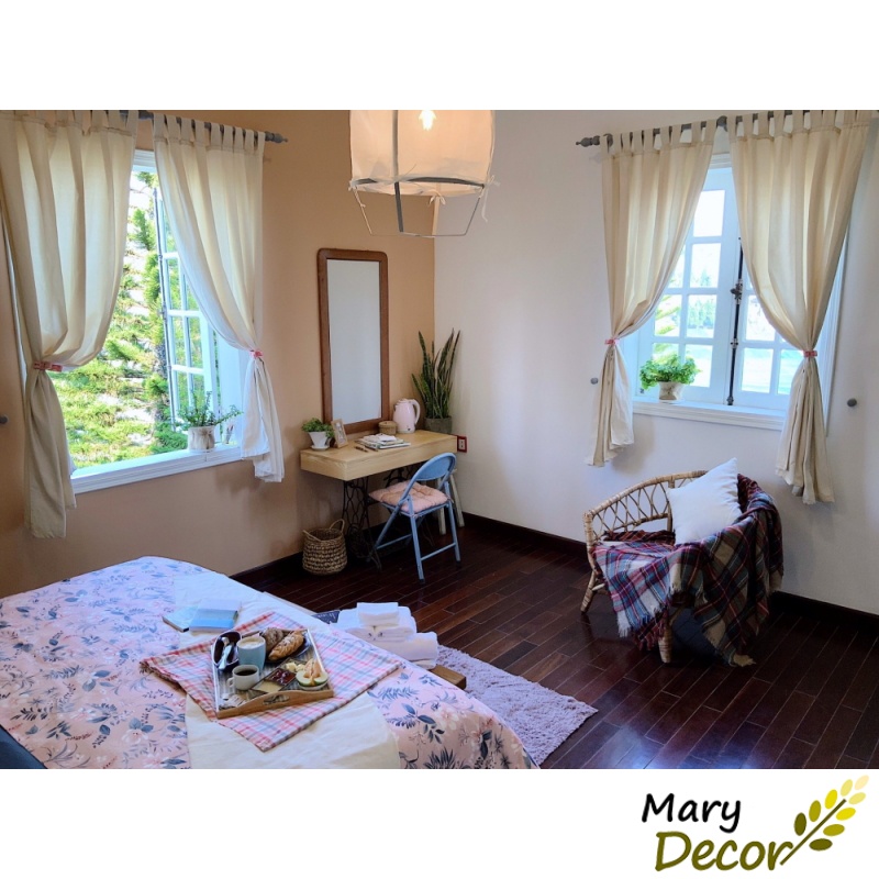 Rèm vải bố mộc trang trí cửa sổ decor homestay farmstay phong cách vintage Mary Decor - Quà tặng - (Sỉ inbox)