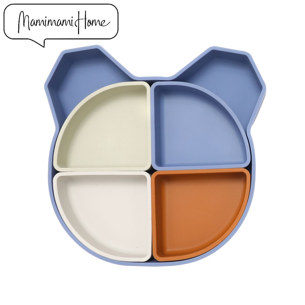 Bát ăn MAMIMAMIHOME bằng silicon chống thấm nước không chứa BPA hình chuột mickey đáng yêu tiện dụng cho trẻ em