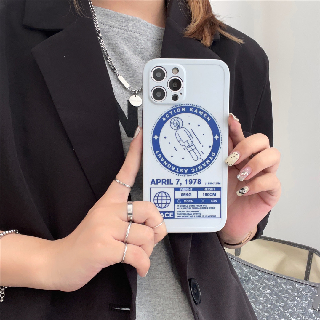 Ốp điện thoại nhựa dẻo họa tiết phi hành gia hoạt hình đáng yêu cho IPHONE 12MINI 11PROMAX 7/8PLUS SE2020 X/XS XR XSMAX | BigBuy360 - bigbuy360.vn