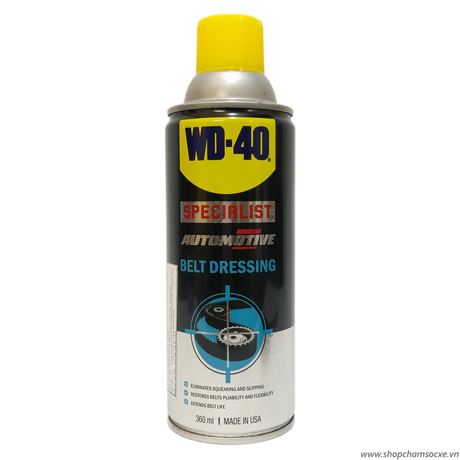 Chất Bảo Dưỡng Dây Cua-Roa Belt Dressing WD40 (360ml) - Dùng Cho Xe Ô Tô Và Xe Tay Ga