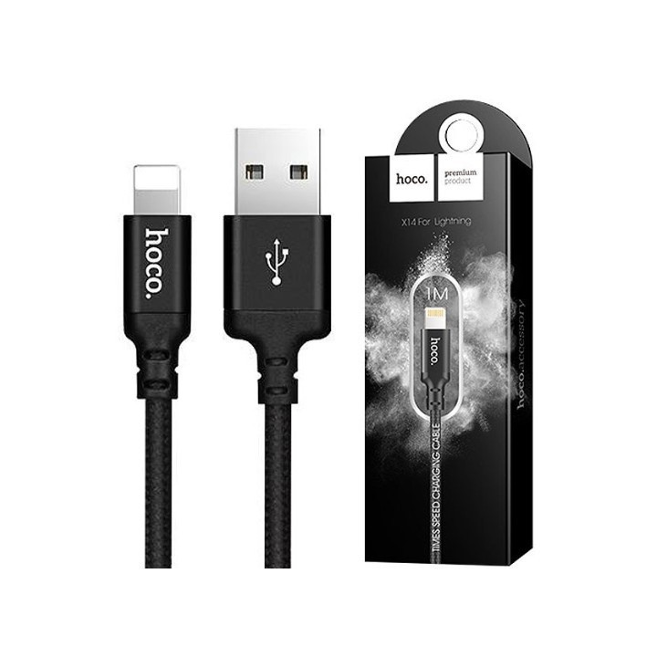 Cáp Sạc Hoco X142m dài 2m Lightning iPhone – Type C – Micro USB màu Đen