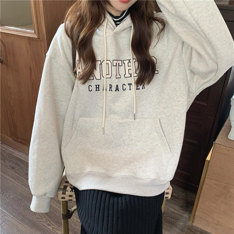 Áo Hoodie Tay Dài Rộng In Hình Thời Trang Dành Cho Nữ