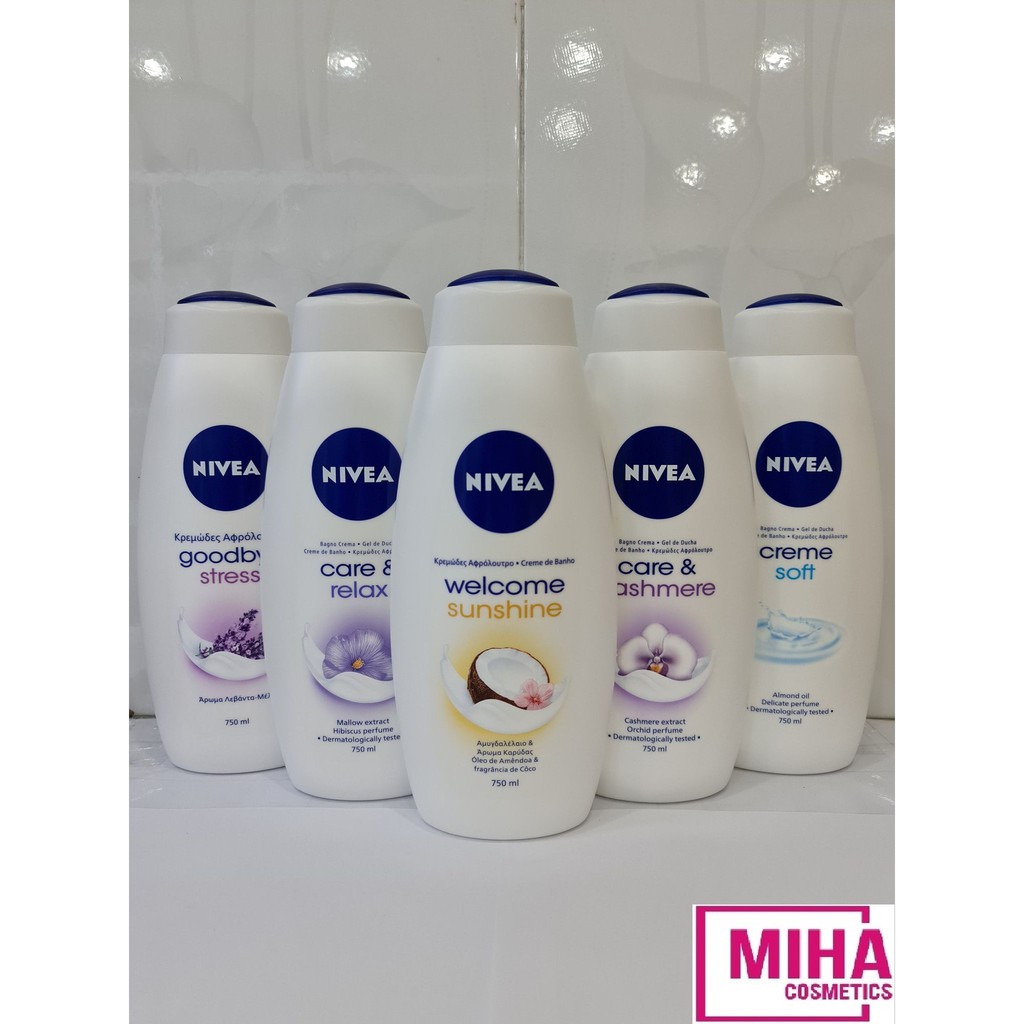 Sữa Tắm Dưỡng Da Mềm Mịn Trắng Sáng NIVEA 750ml Đức