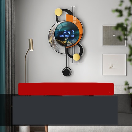 Đồng Hồ Treo Tường điện tử trang trí - Đồng Hồ Nghệ Thuật Cao Cấp hiện đại 3D kích cỡ lớn đẹp treo phòng khách