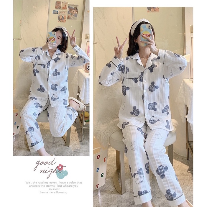 Bộ Pyjama Cotton Nỉ Dày Siêu Ấm Nữ Bầu Bí Thời Trang Đồ Ngủ Bạn Gái Cute Năng Động Dài Tay Quần Áo Mùa Đông Mã XĐN02 | BigBuy360 - bigbuy360.vn