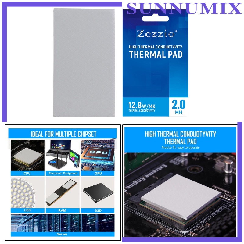 Tấm Đệm Nhiệt Mềm Mại An Toàn Không Dẫn Nhiệt Độ Cao 0.5 / 1 / 1.5 / 2 / 3mm Cho Laptop PC GPU / CPU / LED