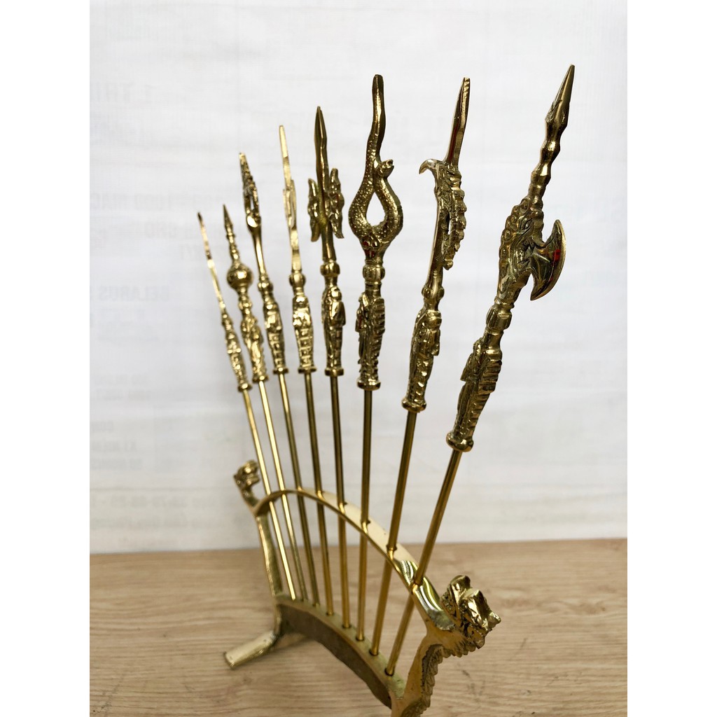 Bát Bửu - Bộ Giáo 8 Binh Khí - Vật Phẩm Đồng Phong Thủy