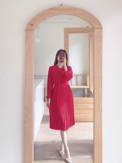 Váy dập ly cổ nơ #310k