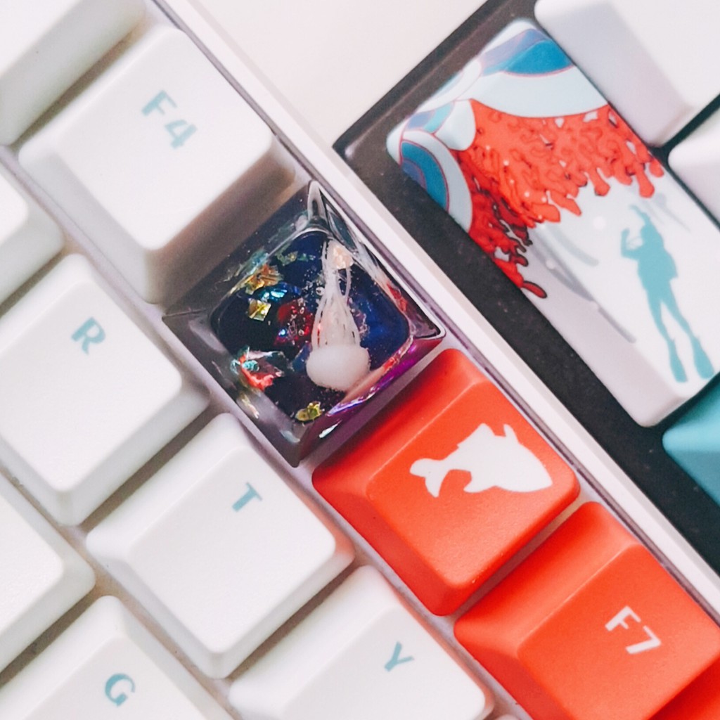 Keycap Pillar in Jellyfish SA profile 1u - Keycap Nút bàn phím cơ hình sứa SA profile 1u