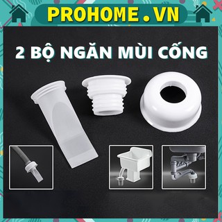 Combo 2 Bộ Ống Chặn Mùi Hôi Cống, Mùi Hố Ga, Khử Mùi Nhà Vệ Sinh, Nhà Tắm Prohome