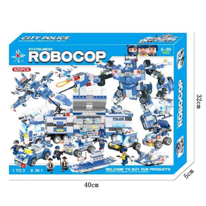 Lắp ráp Ghép Hình Siêu Robot ROBOCOP 8IN1 825PCS SP616