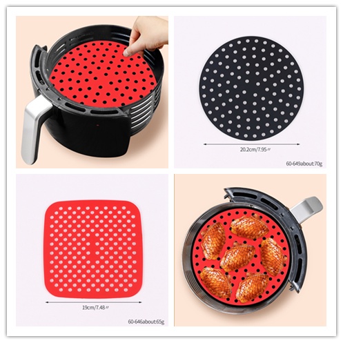 Tấm Lót Silicone 19-20cm Nướng Bánh Chống Phai Màu Tiện Dụng Cho Nhà Bếp