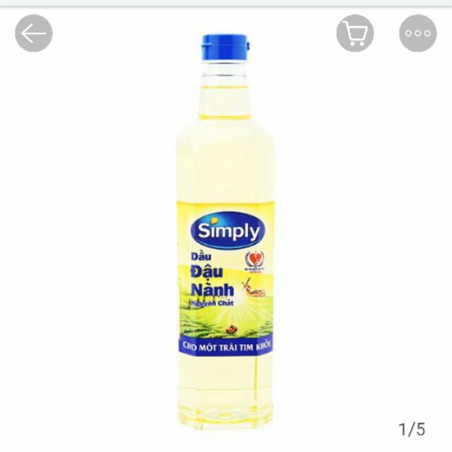 Dầu ăn Simple 1 lít