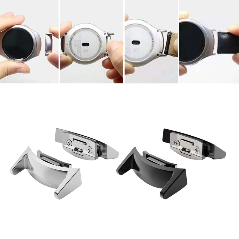 Set 2 Đầu Nối Dây Đồng Hồ Bằng Thép Không Gỉ 20mm Cho Samsung Gear S2 Rm-720