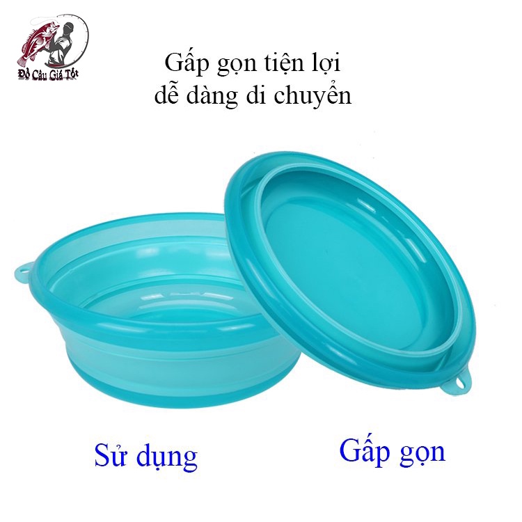 Thau Trộn Mồi Silicon Có Thể Thu Gọn, Chậu Trộn Mồi