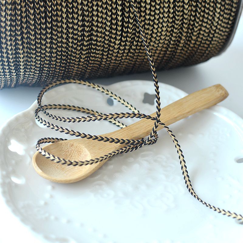 Cuộn dây ruy băng polyester màu vàng/bạc dùng trang trí tiệc cưới DIY