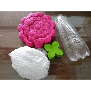COMBO 10 HOA HỒNG GẤM ĐIỂM + 5 GIỎ + 5 XỐP