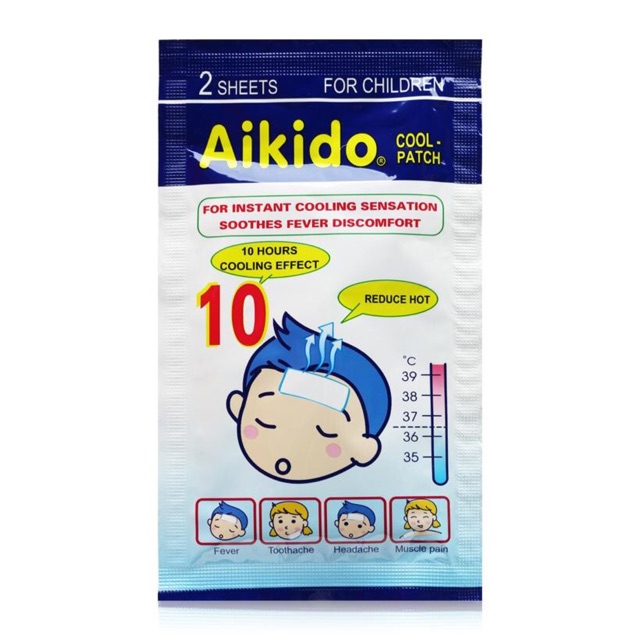 Miếng dán hạ sốt AIKIDO GEL 6 miếng/ hộp_ Ipek’s Shop