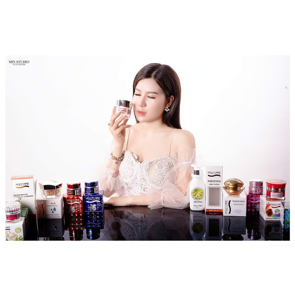 combo 2 sp ngọc trai cao cấp Holy care dưỡng trắng da chính hãng