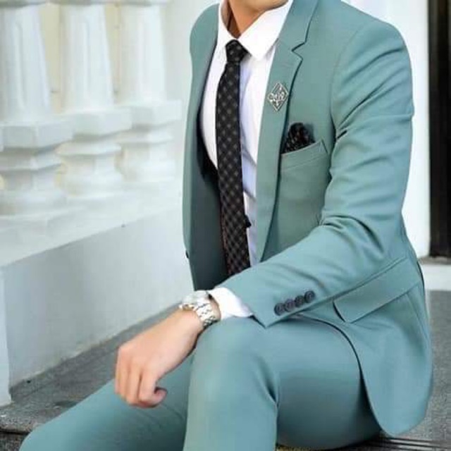 Vest nam cao cấp màu xanh ruby