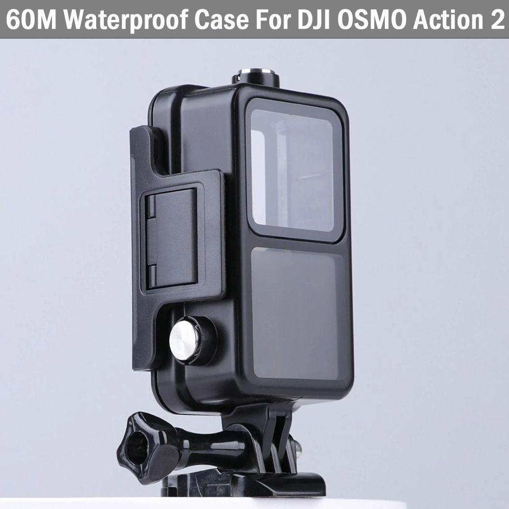 BEBETTERM Ốp Lưng Chống Nước 60M Cho Camera Hành Động DJI Osmo Action 2