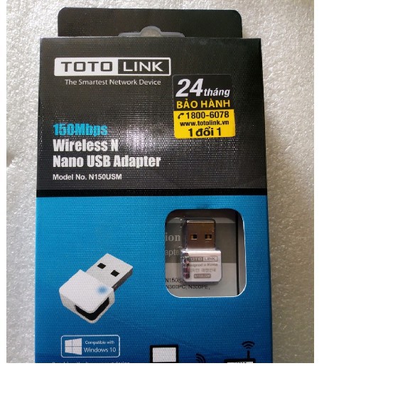 TotoLink N150USM - USB Wifi Chuẩn N Tốc Độ 150Mbps - Hàng Chính Hãng
