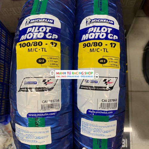 CẶP VỎ MICHELIN MOTO GP - TRƯỚC 90 SAU 100 - GP7895