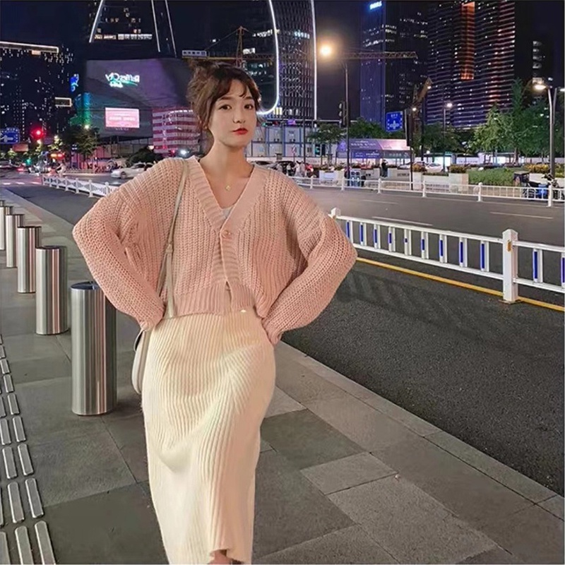 IELGY  Áo Khoác Cardigan Ngắn Dày Và Mềm Dài Tay Thời Trang Cho Nữ