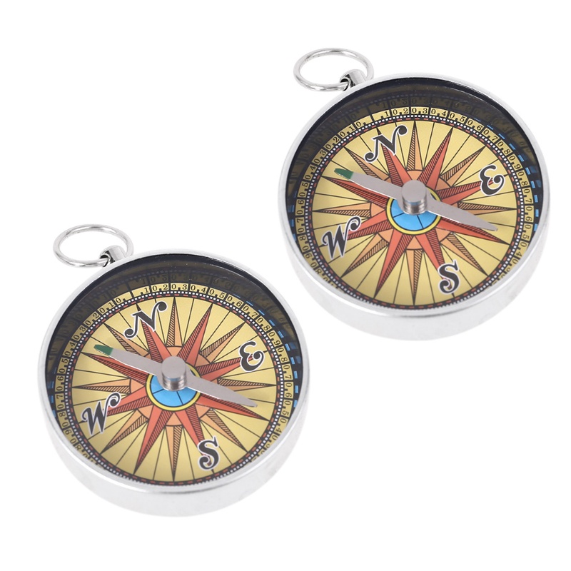 QQ Móc Khóa La Bàn Mini Bằng Kim Loại Siêu Nhẹ Tiện Dụng Khi Đi Cắm Trại