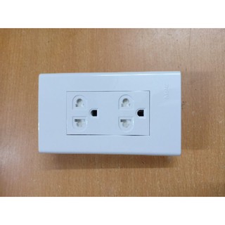 [Compo bộ ổ cắm đôi 3 chấu MPE]