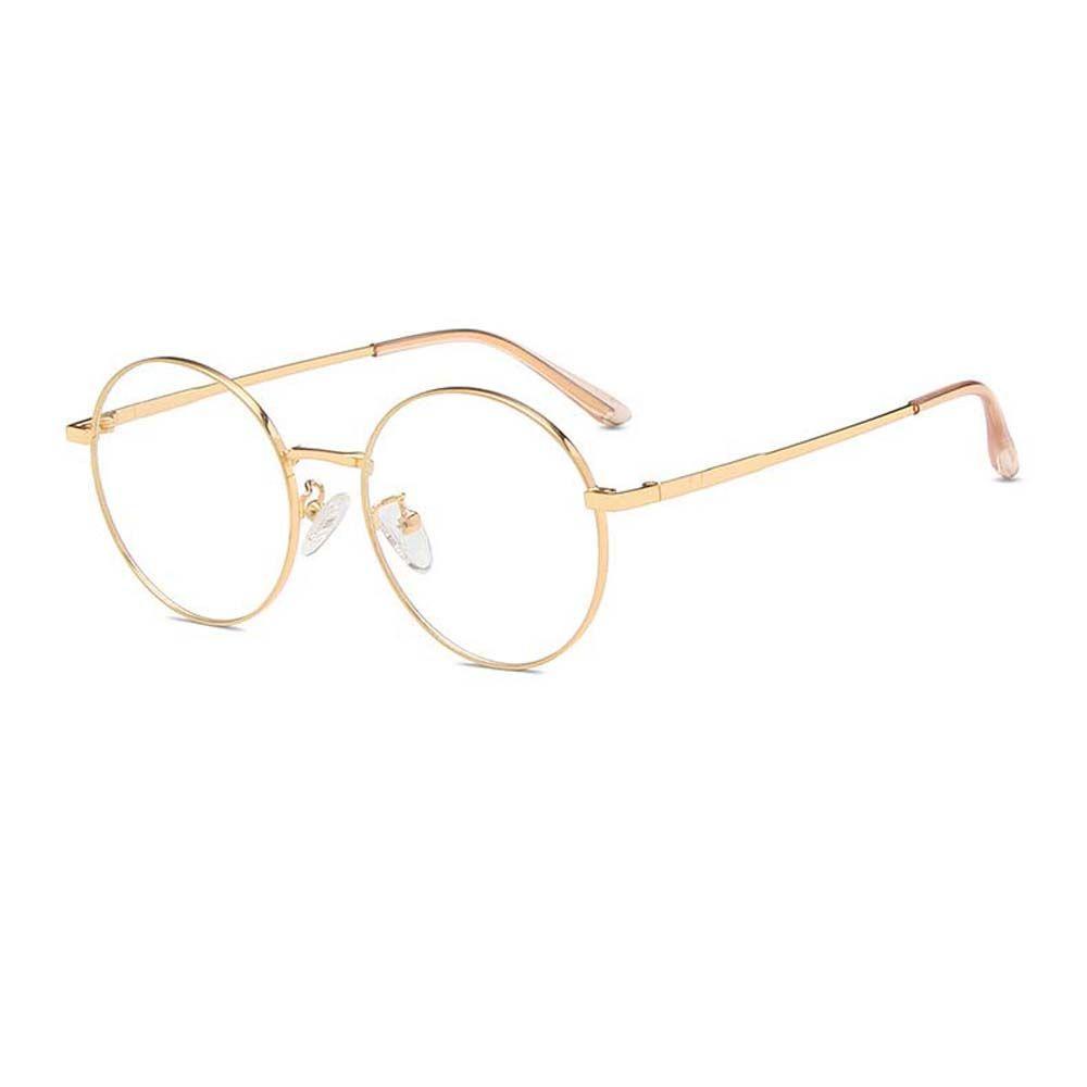 Mắt Kính Gọng Tròn Kim Loại Chống Bức Xạ Thời Trang Cho Nam Và Nữ