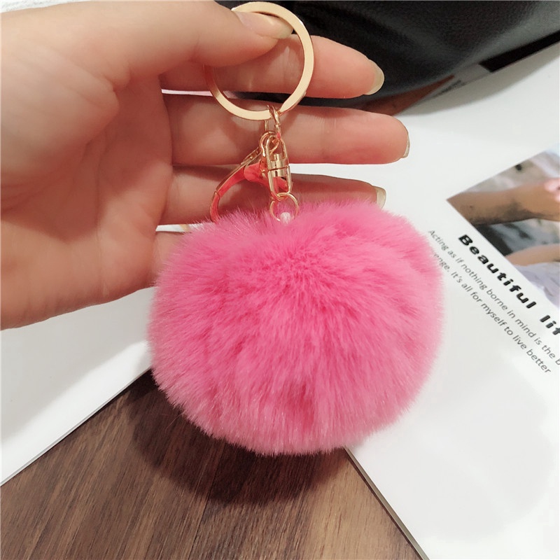 Móc khóa bông nhiều màu