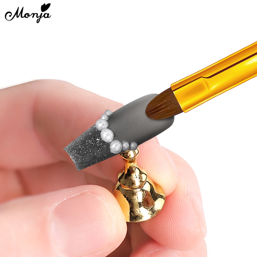 MONJA Bộ 2 cọ vẽ trang trí móng tay nghệ thuật chuyên dụng tiện lợi