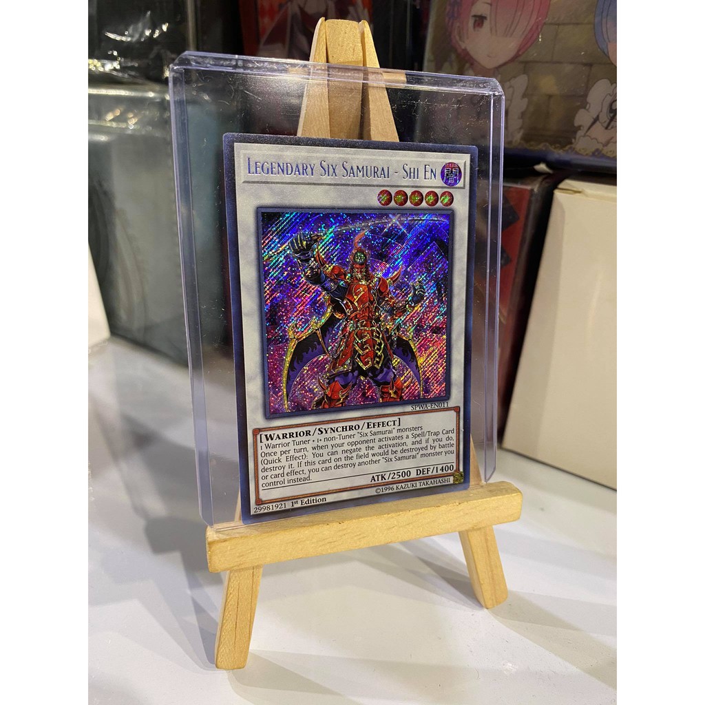 Lá bài thẻ bài Yugioh Legendary Six Samurai – Shi En – Secret Rare - Tặng bọc bài nhựa bảo quản